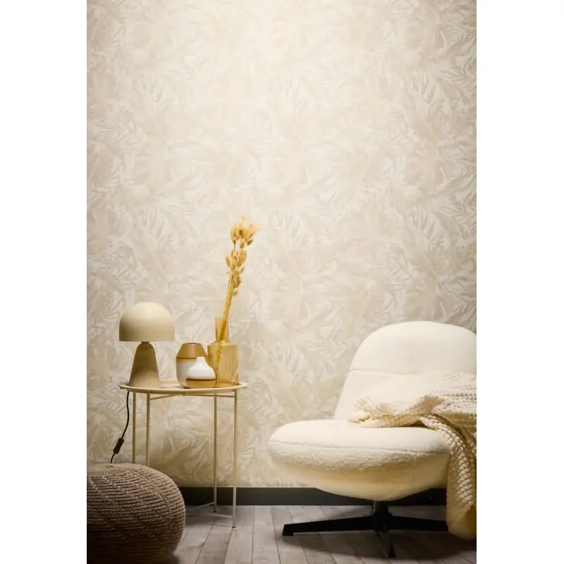 COSMOPOLITAN Vliestapete Dschungel Beige Creme botanische Tapete mit Blättern livingwalls (KG-174896)