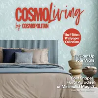 COSMOPOLITAN Vliestapete Hellblau mit Blattstruktur...