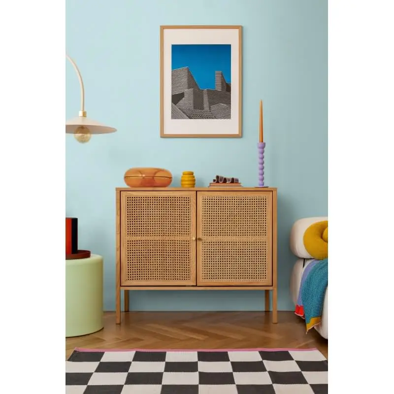 COSMOPOLITAN Vliestapete Hellblau mit Struktur moderne Uni Tapete Metallic livingwalls (KG-174910)