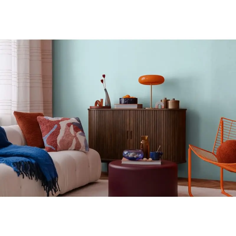 COSMOPOLITAN Vliestapete Hellblau mit Struktur moderne Uni Tapete Metallic livingwalls (KG-174910)