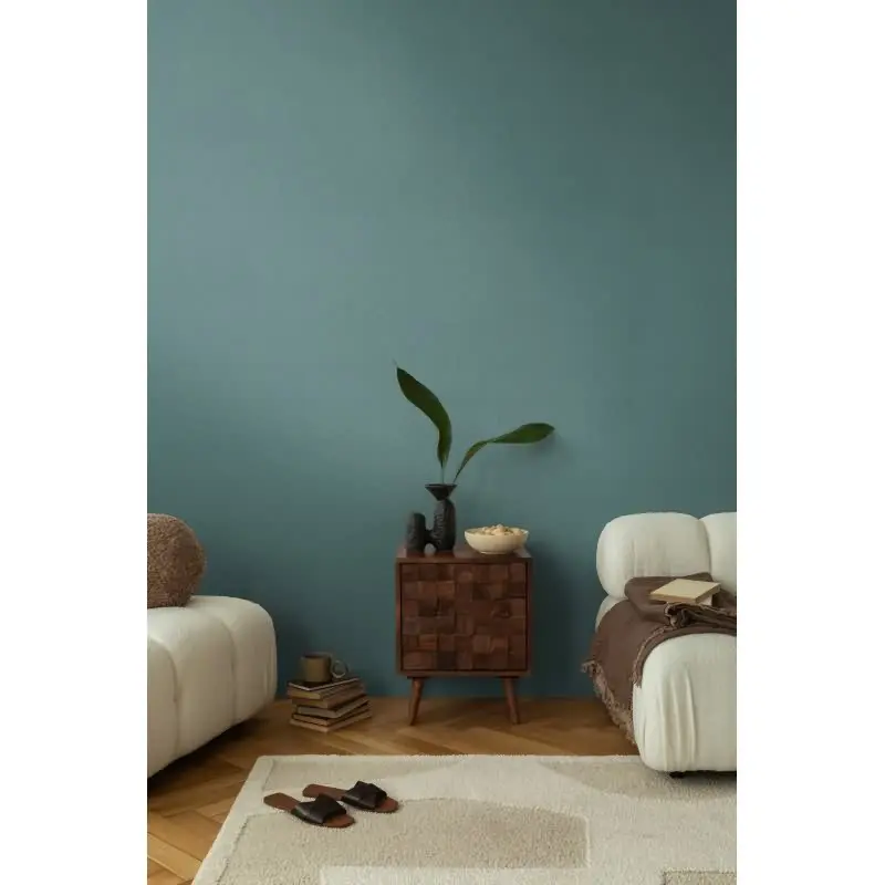 COSMOPOLITAN Vliestapete Türkisblau Metallic moderne einfarbige Tapete Design livingwalls (KG-174911)