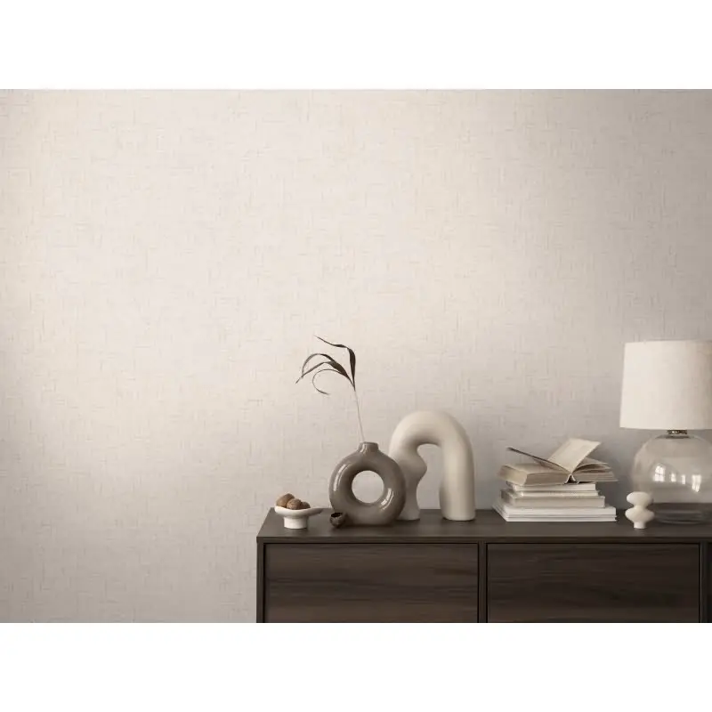COSMOPOLITAN Vliestapete Struktur Weiß Grau dezente Tapete in Textiloptik livingwalls (KG-174922)