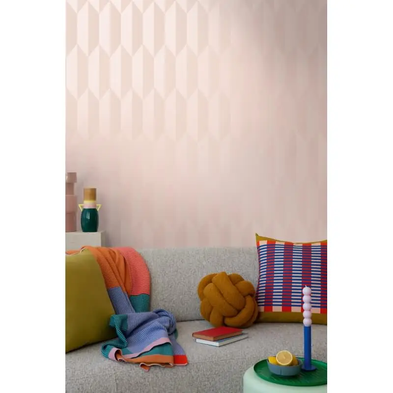 COSMOPOLITAN 3D Vliestapete Rosa moderne geometrische Tapete mit Metallic-Effekt livingwalls (KG-174933)