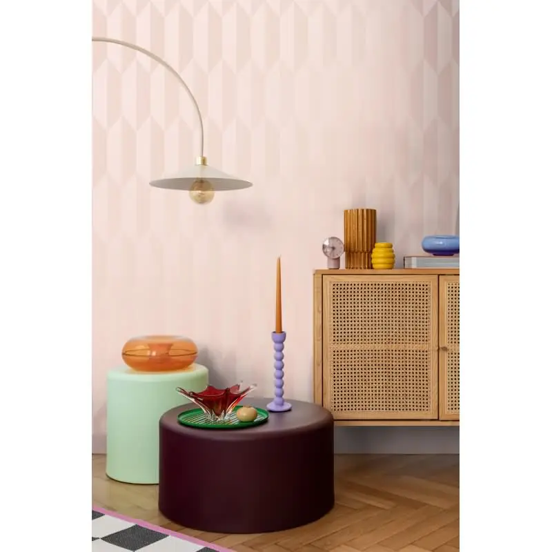 COSMOPOLITAN 3D Vliestapete Rosa moderne geometrische Tapete mit Metallic-Effekt livingwalls (KG-174933)