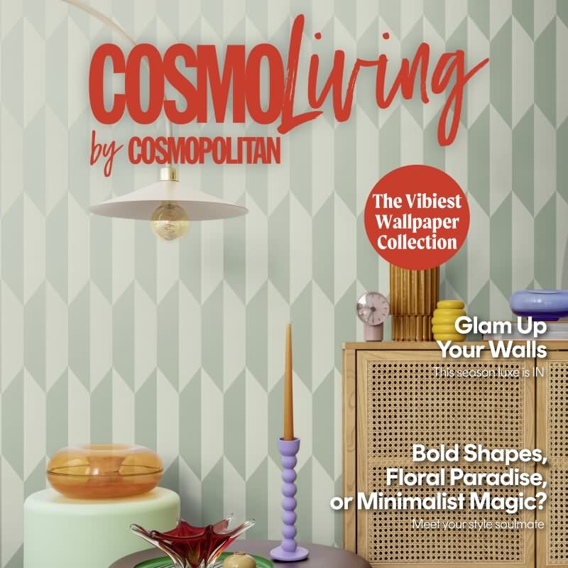 COSMOPOLITAN 3D Vliestapete Grün geometrische Tapete mit Metallic-Effekt fürs Wohnzimmer livingwalls (KG-174935)