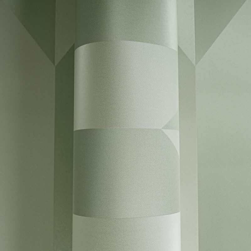 COSMOPOLITAN 3D Vliestapete Grün geometrische Tapete mit Metallic-Effekt fürs Wohnzimmer livingwalls (KG-174935)