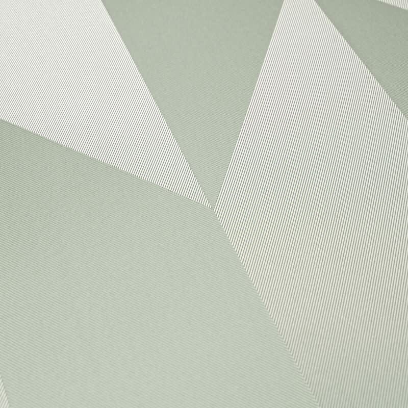 COSMOPOLITAN 3D Vliestapete Grün geometrische Tapete mit Metallic-Effekt fürs Wohnzimmer livingwalls (KG-174935)