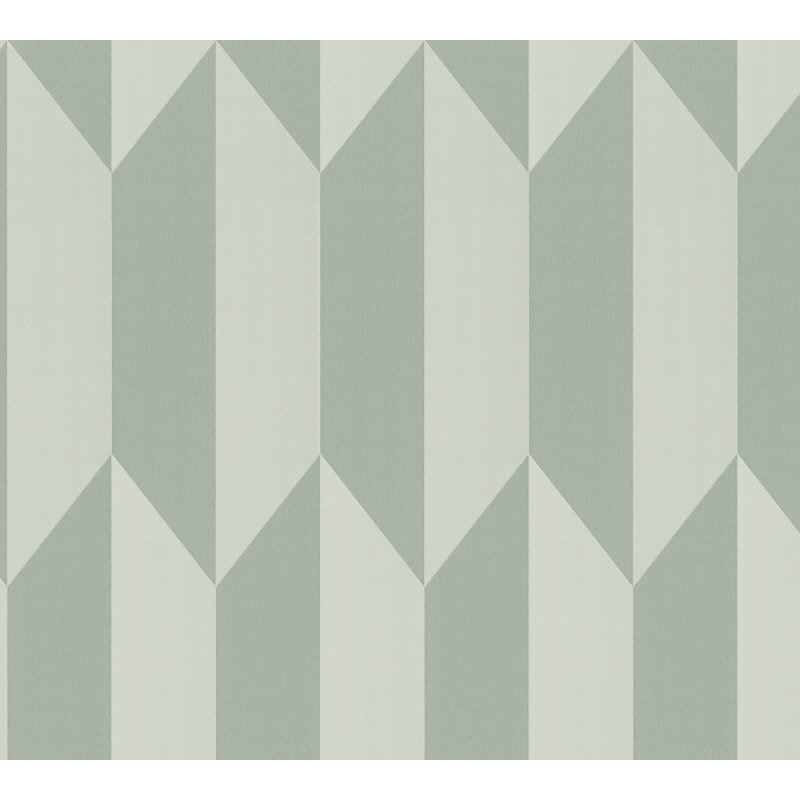 COSMOPOLITAN 3D Vliestapete Grün geometrische Tapete mit Metallic-Effekt fürs Wohnzimmer livingwalls (KG-174935)