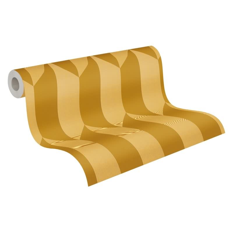 COSMOPOLITAN 3D Vliestapete Gold moderne Muster Tapete mit Metallic-Effekt livingwalls (KG-174937)