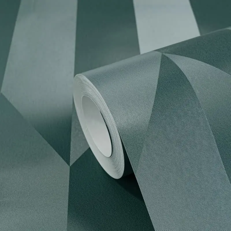 COSMOPOLITAN 3D Vliestapete Petrol Grün moderne Muster Tapete mit Metallic-Effekt livingwalls (KG-174938)