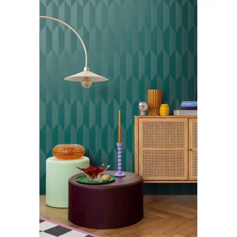 COSMOPOLITAN 3D Vliestapete Petrol Grün moderne Muster Tapete mit Metallic-Effekt livingwalls (KG-174938)