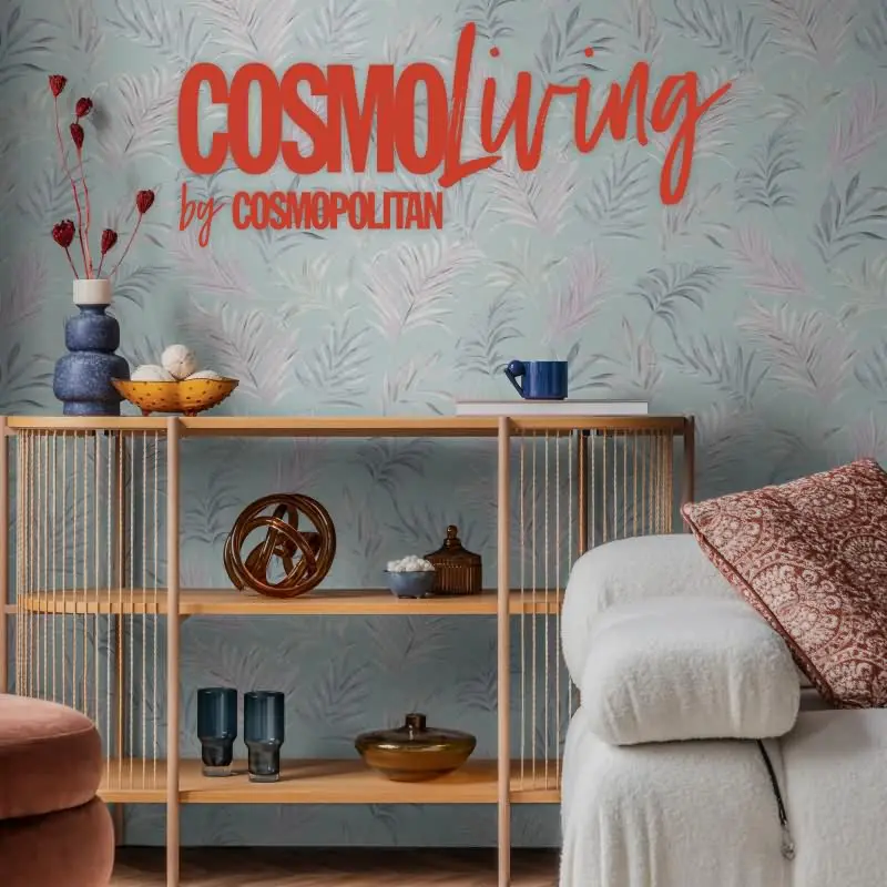 COSMOPOLITAN Vliestapete Türkis Rosa florale Blätter Tapete fürs Wohnzimmer livingwalls (KG-174941)