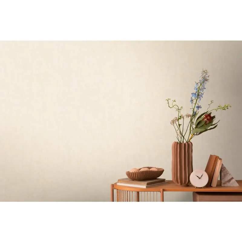 COSMOPOLITAN Vliestapete Creme Beige helle moderne Uni Tapete fürs Wohnzimmer livingwalls (KG-174952)