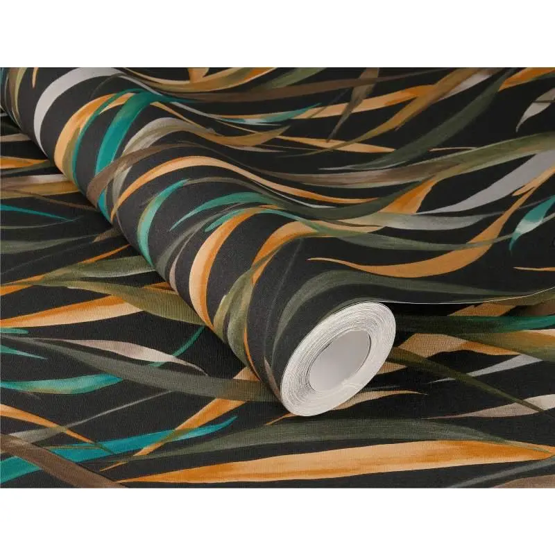 Tapete Grün, Orange, Schwarz, Anthrazit Rasch Vliestapete (1044626)