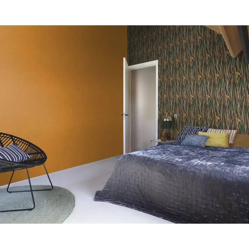 Tapete Grün, Orange, Schwarz, Anthrazit Rasch Vliestapete (1044626)