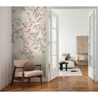 COSMOPOLITAN Fototapete Bl&uuml;ten &Auml;ste Rosa Beige...