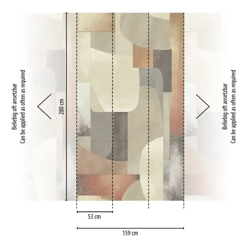 COSMOPOLITAN Fototapete Geometrisch Beige Braun Grau Vintage Design Vliestapete livingwalls (KG-174973)
