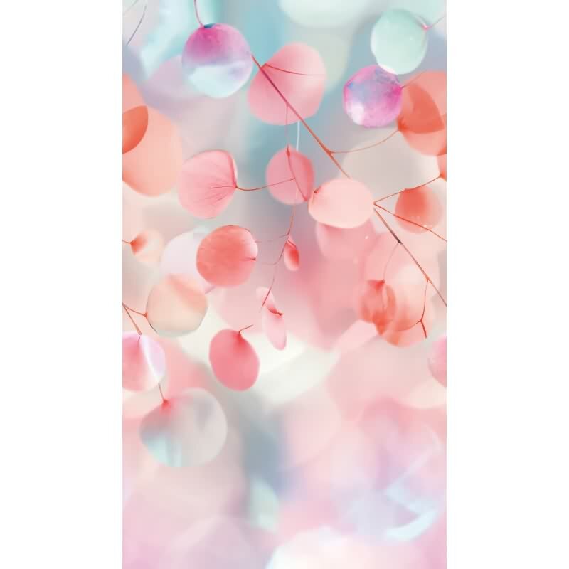 COSMOPOLITAN Fototapete Bunte Blätter Rosa Blau moderne Aquarell Vliestapete livingwalls (KG-174979)