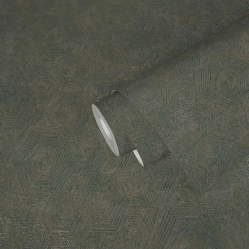 Tapete Grau, Silber, Grün livingwalls Vliestapete (1039707)