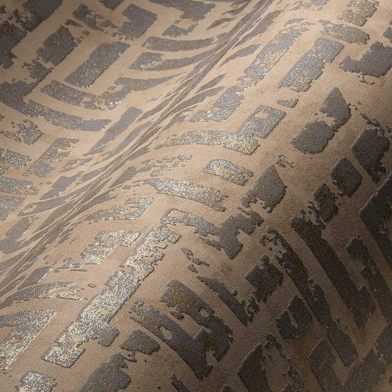 Tapete Braun, Grau, Silber livingwalls Vliestapete (1039692)