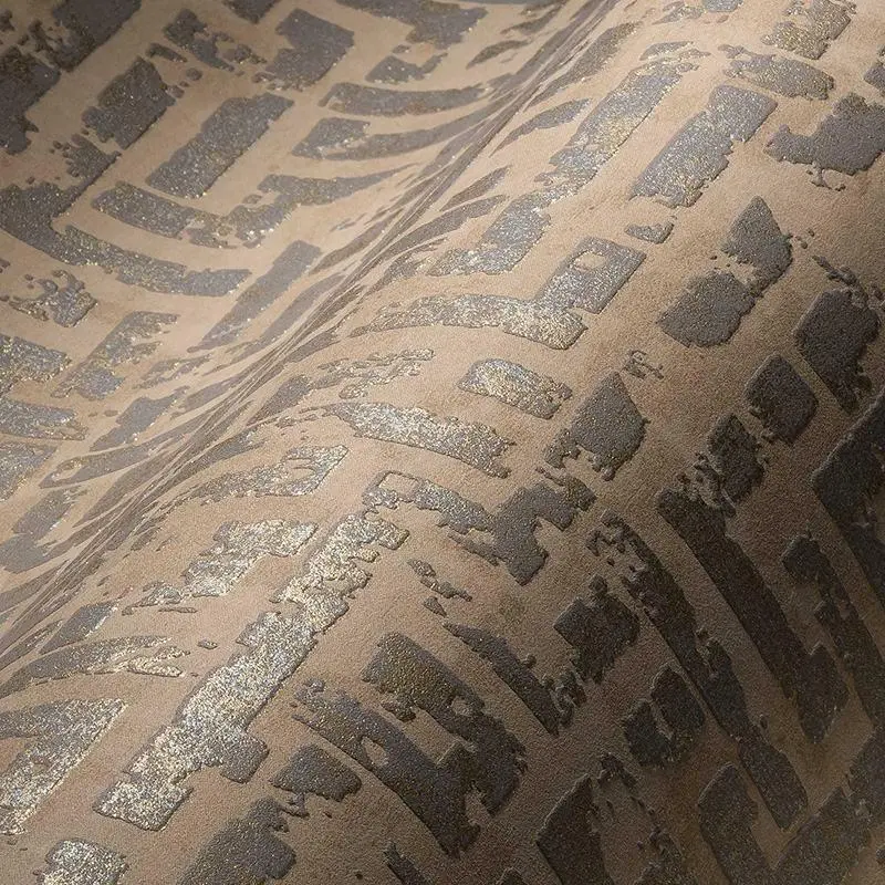 Tapete Braun, Grau, Silber livingwalls Vliestapete (1039692)