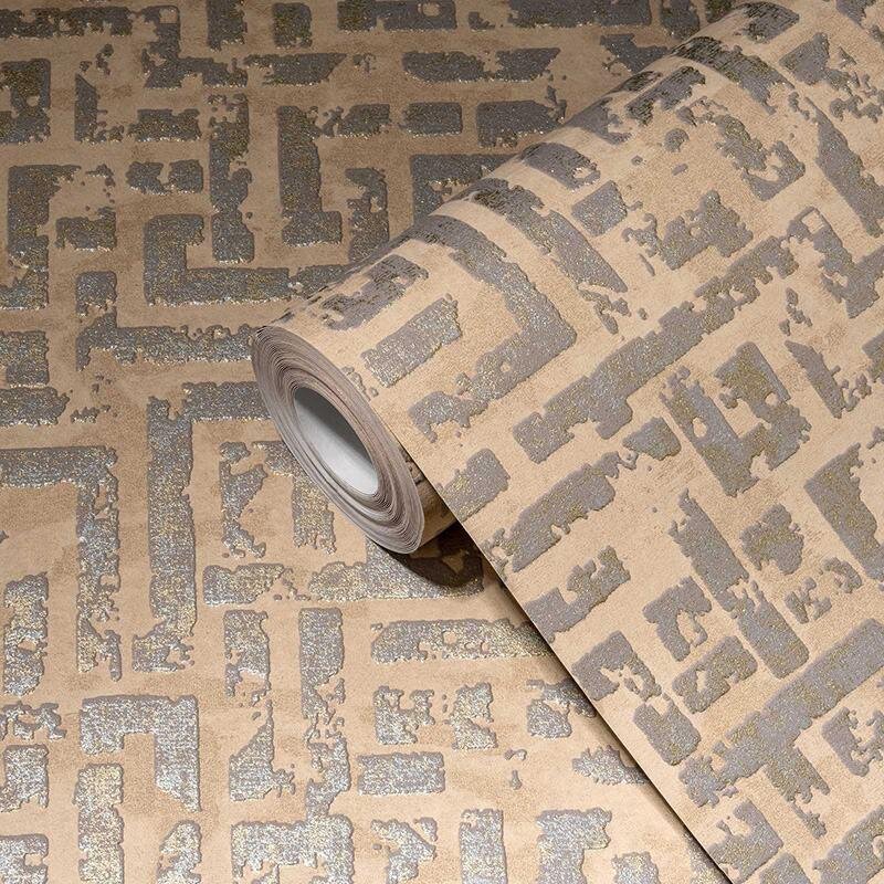 Tapete Braun, Grau, Silber livingwalls Vliestapete (1039692)