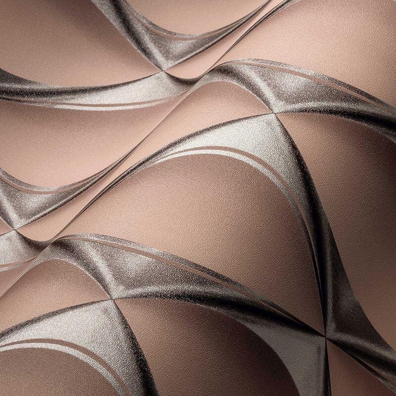 Tapete Grau, Silber, Rosa, Rose livingwalls Vliestapete (1039675)