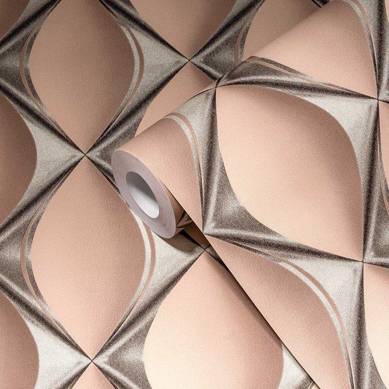 Tapete Grau, Silber, Rosa, Rose livingwalls Vliestapete (1039675)