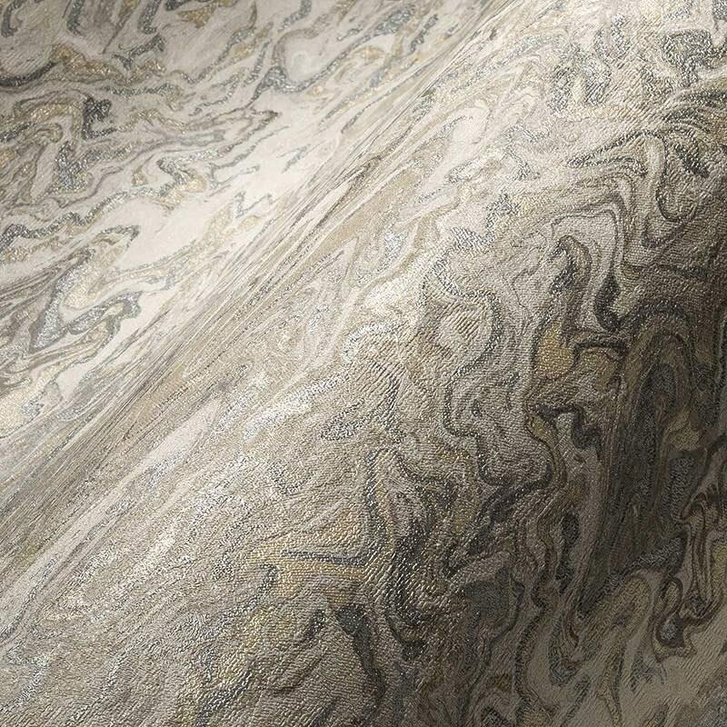 Tapete Beige, Creme, Grau, Silber livingwalls Vliestapete (1039664)