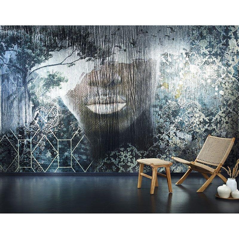 Digitaldruck-Tapete Grau, Silber Papis Loveday (1039602)