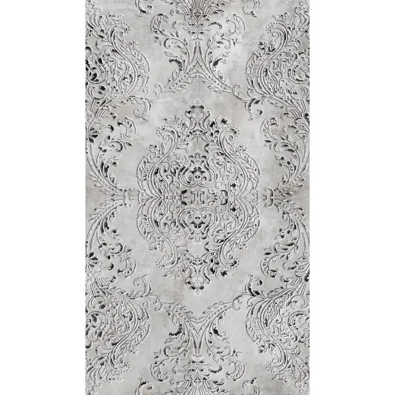 Fototapete Florales Ornament Grau Beige - Barockes Muster in Vintage-Optik - livingwalls Vliestapete erweiterbar (KG-175114)