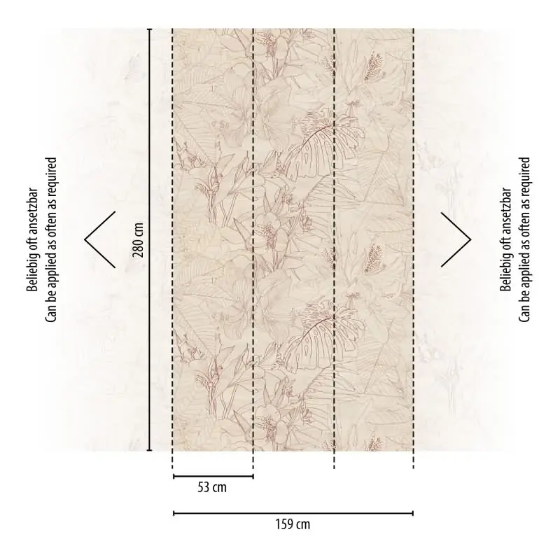 Fototapete Kirschblüten Zweige Beige Rosa - Asiatisches Blütenmotiv zart - livingwalls Vliestapete erweiterbar (KG-175161)