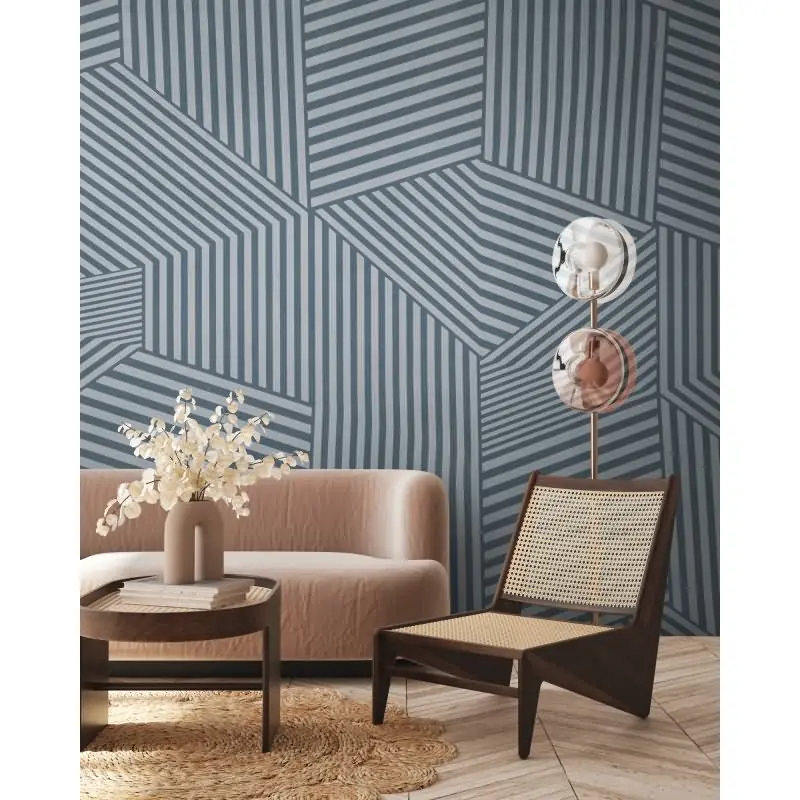 Fototapete Holzoptik Bretterstruktur Blau - Rustikales Wanddesign modern interpretiert - livingwalls Vliestapete (KG-175167)