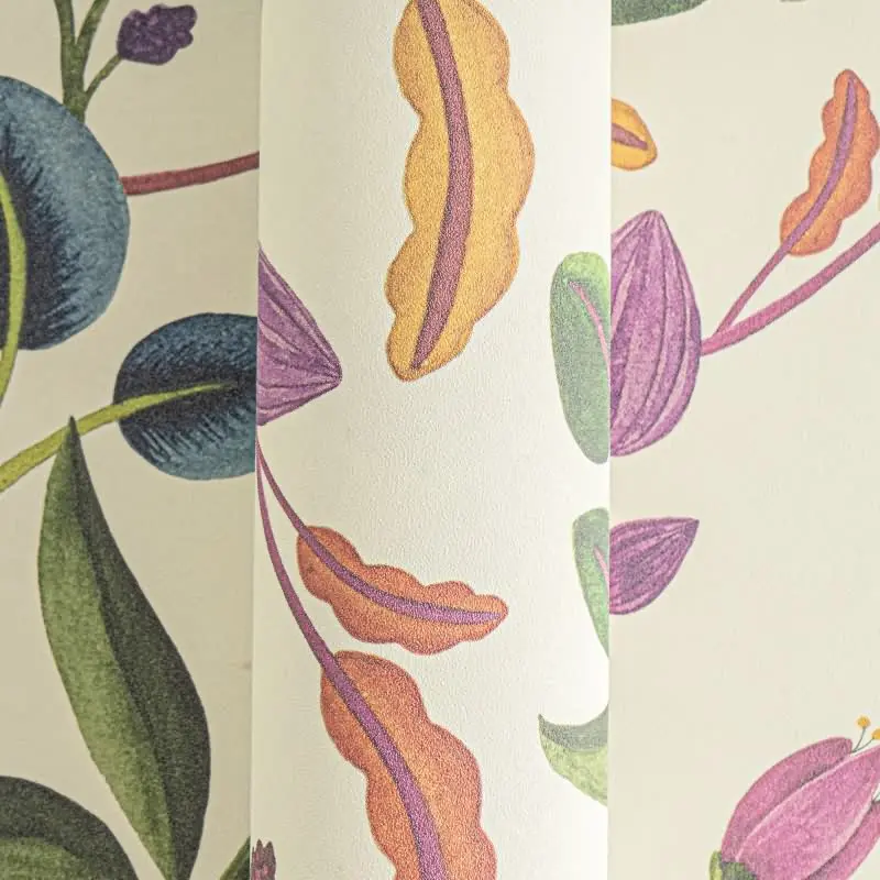 Verspielte livingwalls Vliestapete mit Blütenzweigen - florales Design auf hellem Grund  (KG-175211)