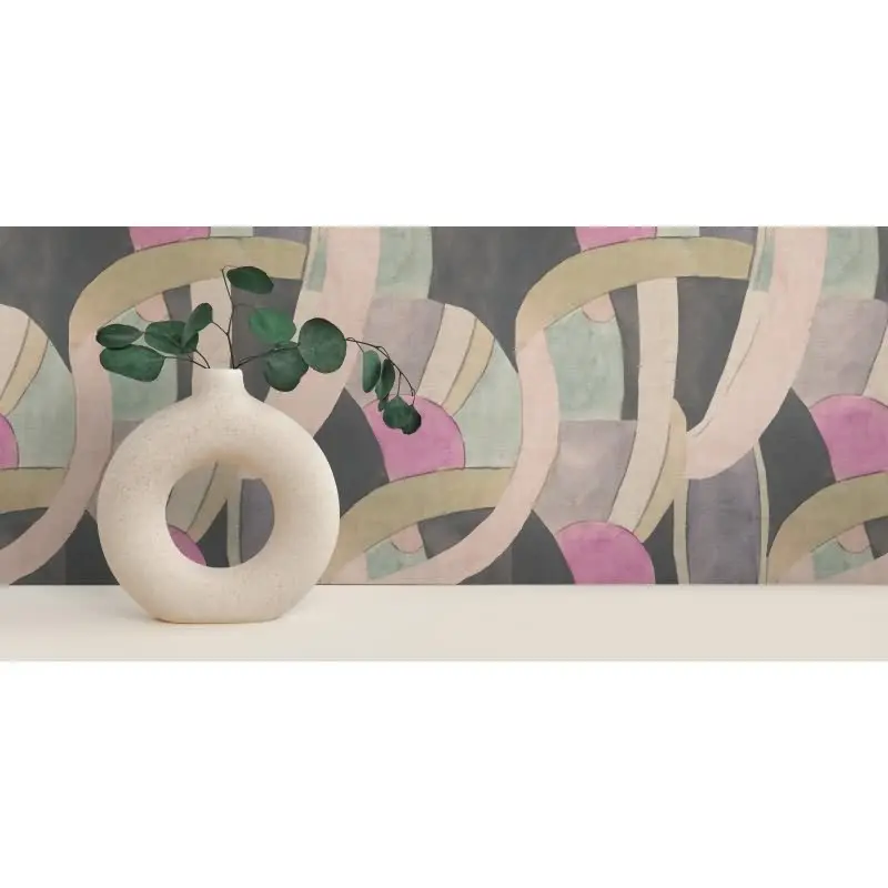 Abstrakte livingwalls Vliestapete in kühlen Pastelltönen - stilvolles Design mit künstlerischem Flair  (KG-175216)