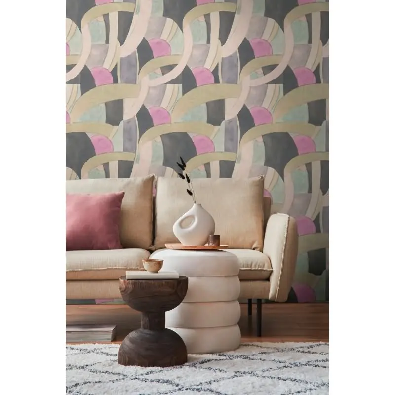 Abstrakte livingwalls Vliestapete in kühlen Pastelltönen - stilvolles Design mit künstlerischem Flair  (KG-175216)