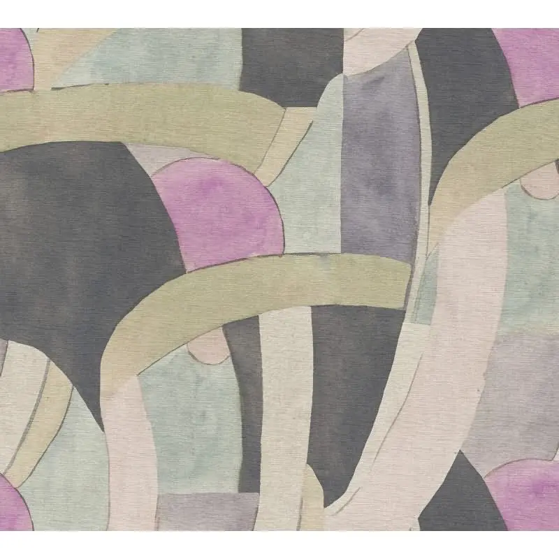 Abstrakte livingwalls Vliestapete in kühlen Pastelltönen - stilvolles Design mit künstlerischem Flair  (KG-175216)