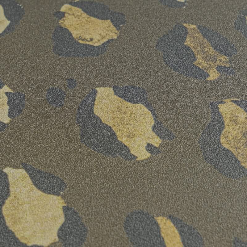 Leopardenmuster-Tapete in Dunkelbraun - Stilvoll & Wild zugleich livingwalls (KG-175221)