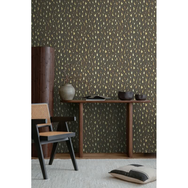 Leopardenmuster-Tapete in Dunkelbraun - Stilvoll & Wild zugleich livingwalls (KG-175221)