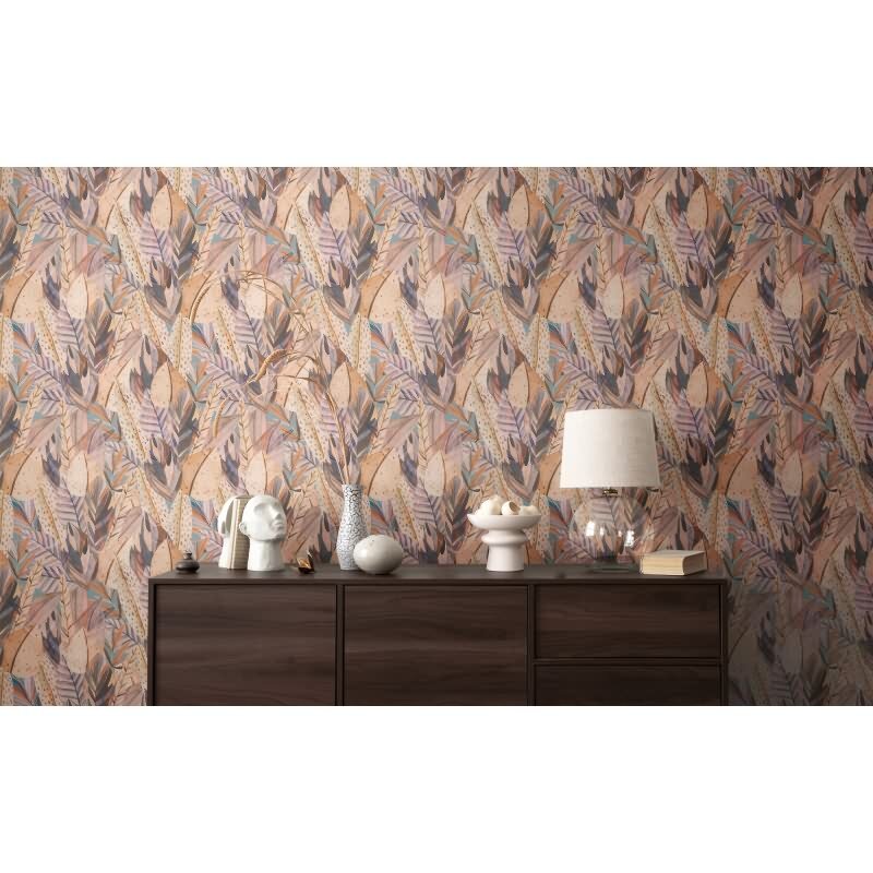 Botanische Tapete in soften Naturtönen livingwalls (KG-175231)