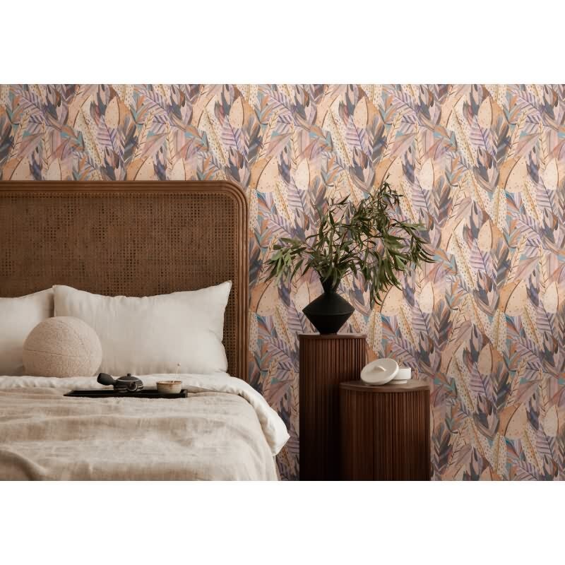 Botanische Tapete in soften Naturtönen livingwalls (KG-175231)