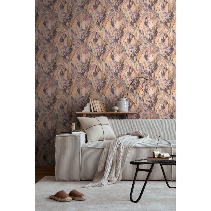 Botanische Tapete in soften Naturtönen livingwalls (KG-175231)