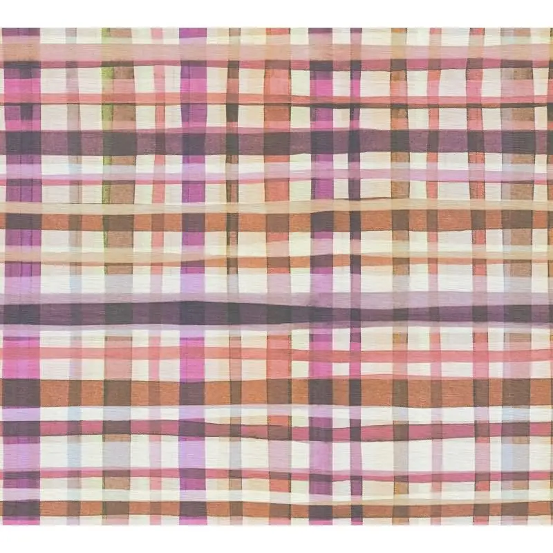 Karo-Tapete Rosa Orange - Buntes Karomuster modern - livingwalls Vliestapete verspielt (KG-175241)