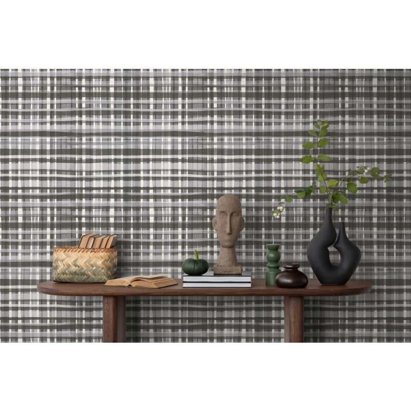 Karo-Tapete Schwarz Grau Weiß - Klassisches Karomuster - livingwalls Vliestapete modern (KG-175244)