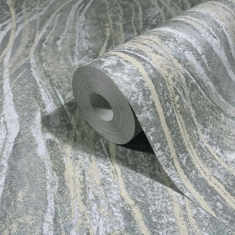 Vliestapete Beton, Wellen Grafisch Modern in Grau Novamur (KG-175253)