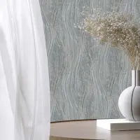 Vliestapete Beton, Wellen Grafisch Modern in Grau Novamur...