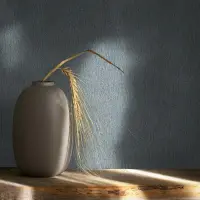 Vliestapete Uni, Textil Uni Klassisch in Blau Novamur...