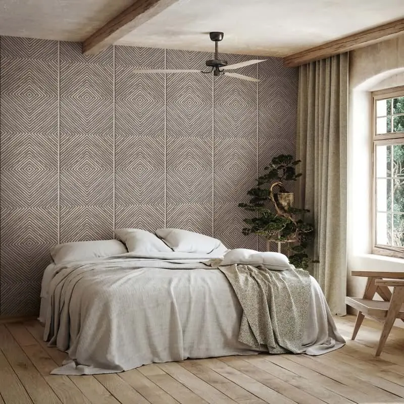 Vliestapete Holz, Geometrisch Holzoptik Geometrisch, matt Novamur (KG-175305)