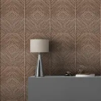 Vliestapete Holz, Geometrisch Holzoptik Geometrisch, matt...