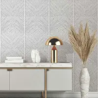 Vliestapete Holz, Geometrisch Holzoptik Geometrisch, matt...